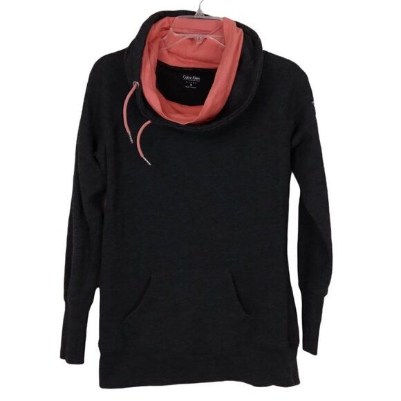 Calvin Klein | Performance Quick Dry Black Cowl Neck Sweatshirt | Size M - Picture 1 of 6